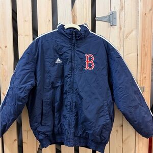 Adidas Navy Blue Jacket with Red Logo